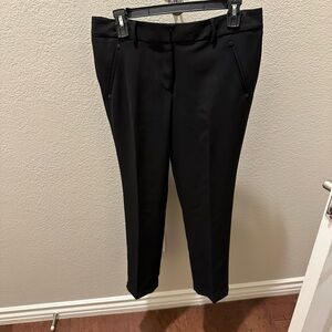Karl Lagerfeld Black Cropped Pants with Smooth Fabric and Straight Leg Cut